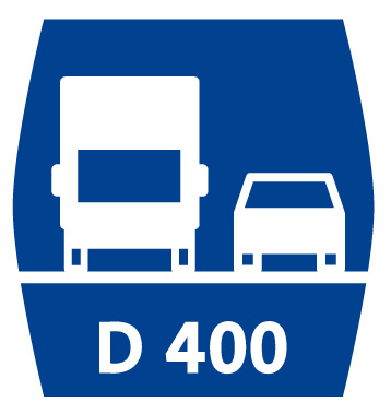 Classe D 400 Roadways Pedestrian zones Parking lots