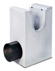 BIRCOsolid® grid channel Nominal width 300 Outfall units In-line outfall unit I with PEHD pipe support I 1-piece
