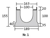 BIRCOlight® Nominal width 100 AS Channels Channnel elements with anchoring system I 0.5 % internal inbuilt fall