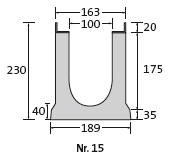 BIRCOlight® Nominal width 100 AS Channels Channnel elements with anchoring system I 0.5 % internal inbuilt fall