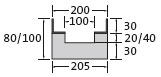 BIRCOsir® Small dimensions Nominal width 100 Channels Shallow channels | without internal inbuilt fall