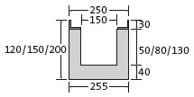 BIRCOsir® Small dimensions Nominal width 150 Channels Shallow channels | without internal inbuilt fall