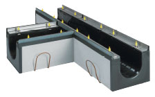BIRCOdicht Nominal width 200 Channels T-pieces 90° | without internal inbuilt fall