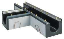 BIRCOdicht Nominal width 300 Channels T-pieces 90° | without internal inbuilt fall