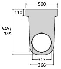 BIRCOmax-i® Nominal width 320 Accessories End caps with outlet DN 315