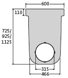 BIRCOmax-i® Nominal width 420 Accessories End caps with outlet DN 315
