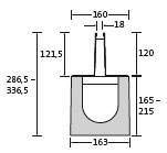 BIRCOslotted steel covers Nominal width 100 Slotted steel covers Slotted steel covers I symmetrical I material thickness 1,5 mm