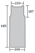 BIRCOslotted steel covers Nominal width 150 AS Outfall units Outfall unit NW 150 AS for access covers 4 mm | 1-piece
