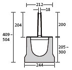 BIRCOslotted steel covers Nominal width 150 AS Slotted steel covers Slotted steel covers I symmetrical I material thickness 4 mm
