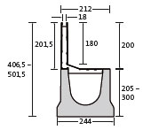 BIRCOslotted steel covers Nominal width 150 AS Slotted steel covers Slotted steel covers I asymmetrical I material thickness 1,5 mm