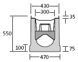 BIRCOpur® Nominal width 300 AS Channels Channel element with filtration set and gratings