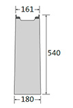 BIRCOlight® with ductile iron angles Nominal width 100 Outfall unit In-line outfall unit I 1-piece