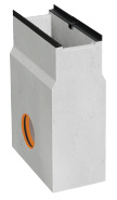 BIRCOlight® with ductile iron angles Nominal width 150 Outfall unit In-line outfall unit I 1-piece