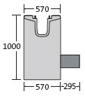 BIRCOmassiv Nominal width 170 Outfall units Outfall unit I 1-piece I with 1-piece hot-dipped galvanized surface protection