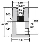 BIRCOmassiv Nominal width 170 Outfall units Outfall unit I 2-piece I with 1-piece hot-dipped galvanized surface protection