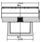 BIRCOmassiv Nominal width 220 Outfall units Outfall unit I 2-piece I with 1-piece hot-dipped galvanized surface protection