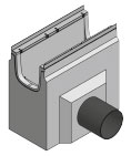 BIRCOsir® Large dimensions Nominal width 320 Outfall units Outfall unit with PEHD socket I 1-piece