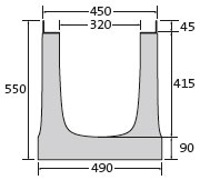 BIRCOsir® Large dimensions Nominal width 320 Channels Channel elements without internal inbuilt fall