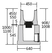 BIRCOsir® Large dimensions Nominal width 320 Outfall units Outfall unit I 2-part