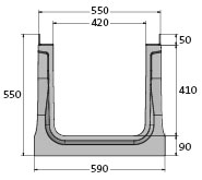 BIRCOcanal® Nominal width 420 Channels Supply channels with angles I without mounting rails