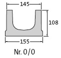 BIRCOslotted steel covers Nominal width 100 Channels Channel elements NW 100 for slotted steel covers/access covers 1,5 mm | without internal inbuilt fall