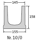 BIRCOslotted steel covers Nominal width 100 Channels Channel elements NW 100 for slotted steel covers/access covers 1,5 mm | without internal inbuilt fall