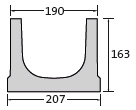 BIRCOslotted steel covers Nominal width 150 AS Channels Channel elements NW 150 AS for slotted steel covers/access covers 1,5 mm I without inbuilt fall