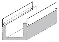 BIRCOcanal® Nominal width 1000 Accessories Lateral steel upstands I as back support for reinforced concrete covers for BIRCOcanal® without angles