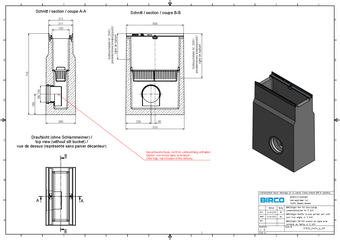 BIRCOlight® with DI angles NW 150 outfall unit