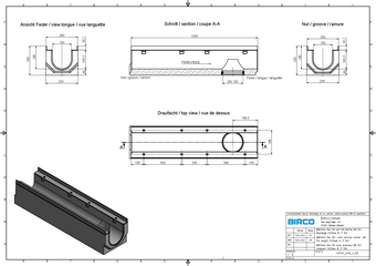 BIRCOsir® NW 150, channel 0/0, 1 m, with outlet