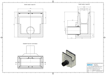 BIRCOsir® NW 320 outfall unit for channel height 550