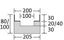 BIRCOsir Small dimensions Nominal width 100 Channels Shallow channels | without internal inbuilt fall