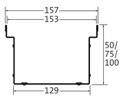 BIRCOtopline® Width 160 Channel elements Channel elements I without visible edge I perforated on one side