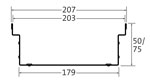 BIRCOtopline® Width 210 Channel elements Channel elements I without visible edge I perforated on one side