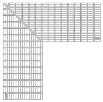 BIRCOtopline® Width 210 Gratings Mesh grating I clampable I galvanized steel
