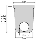 BIRCOmax-i® Nominal width 520 Accessories End caps with outlet DN 315