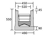 BIRCOpur® Nominal width 320 Channels Channel element with filtration set and gratings