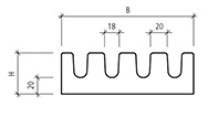 BIRCOparksafe® Flat channel NW 160 - Installation height 50 mm Channels Channel element without outlet I without internal inbuilt fall